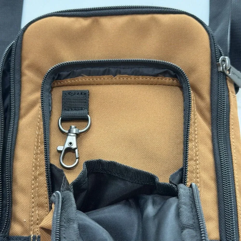 Carhartt Crossbody Zip Bag Small Brown/Black Adjustable Strap Sling